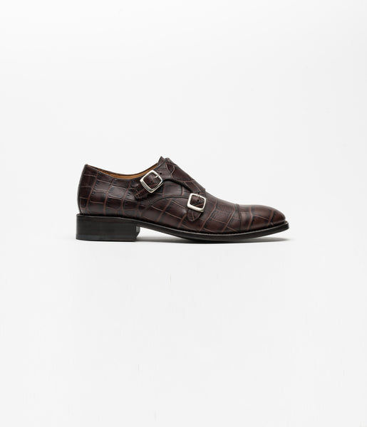Monkstrap Brown Croco
